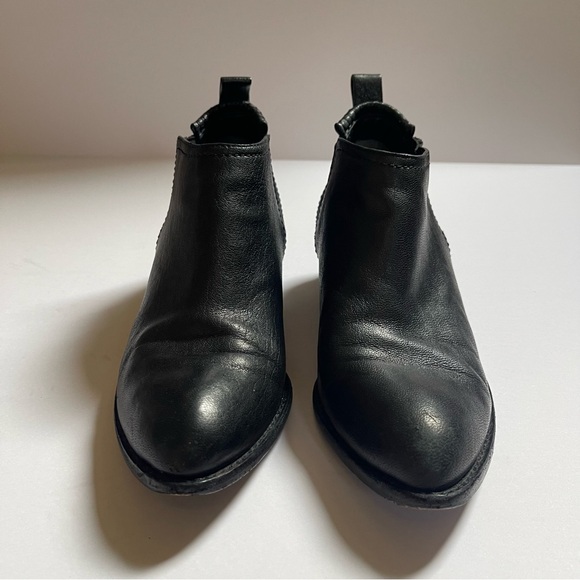 Alexander Wang Kori Anke Boot Bootie Black Leather Silver Hardware Size 7.5 - Picture 4 of 12